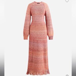 J. Crew Limited Edition Pink Space-Dye Maxi Sweater Dress